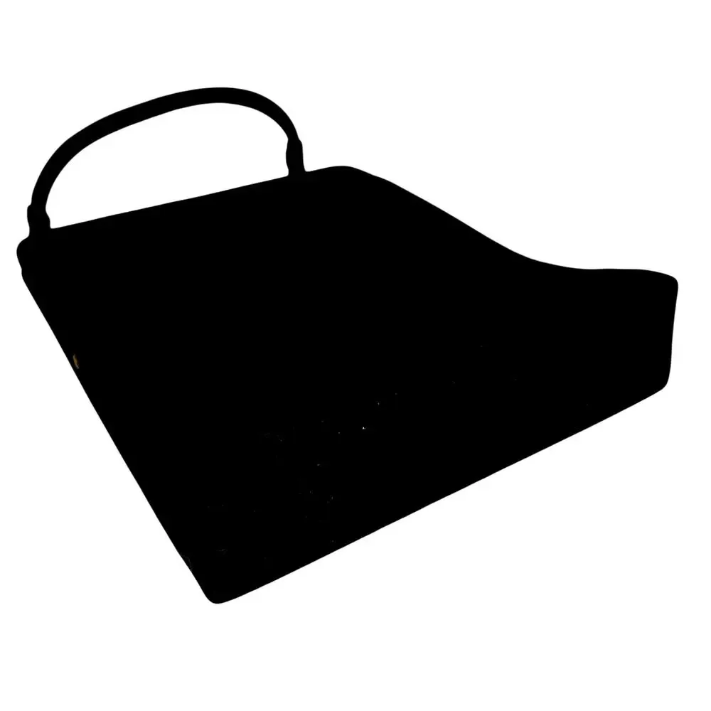 Vintage black felted wool pocketbook by Lewis a top handle purse 1950’s handbag